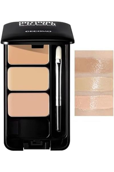 AZONEE Concealer Contour Palette, 3 Colors Concealer for Dark Circle, Long Lasting Waterproof Concea