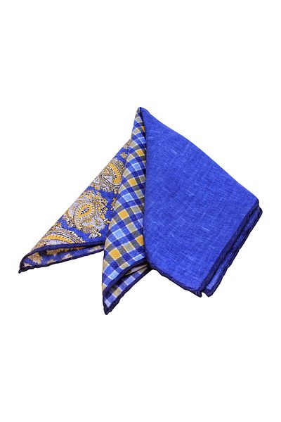 COOLMENCLUB 4 Patterned Silk Pocket Square