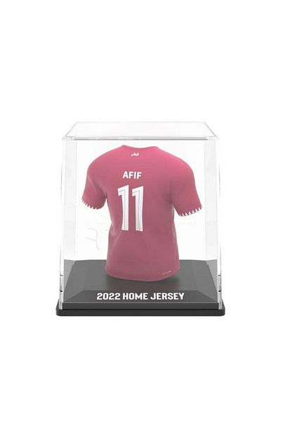 Splink – QFA Akram Afif Home Jersey Display Case, Official Licensed Collectible 2022