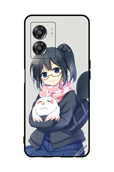 Covernex غطاء حماية لهاتف Oppo A57 - فتاة تحمل حيوانًا أليفًا