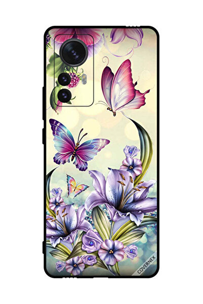 Covernex Protective Case Cover For Xiaomi 12 Pro Purple Flowers & Butterflies
