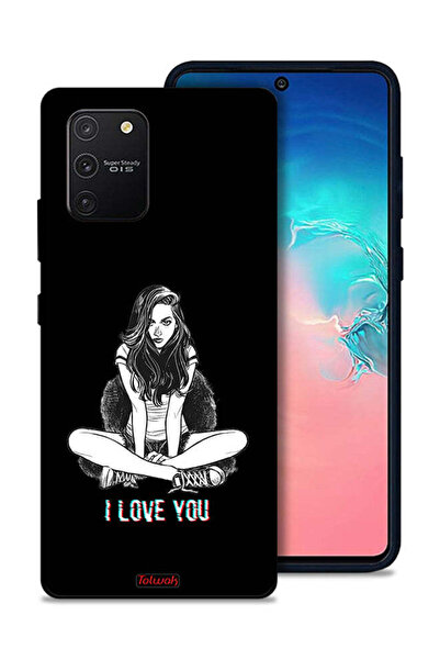 Tolwak غطاء حماية لهاتف سامسونج جالكسي S10 لايت مطبوع عليه عبارة "أحبك"