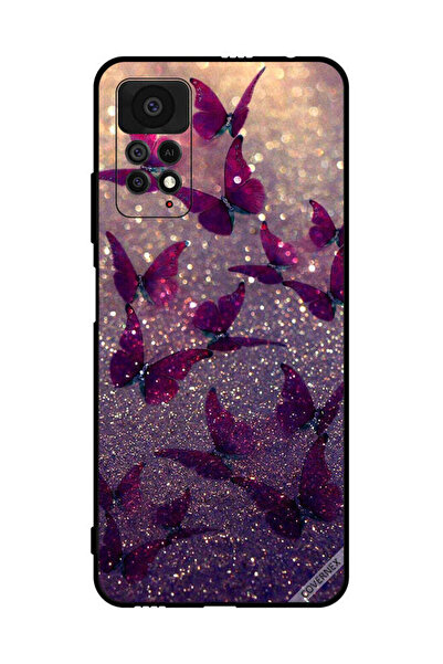 Covernex غطاء حماية لهاتف شاومي ريدمي نوت 11 برو 5G بنقشة فراشات لامعة