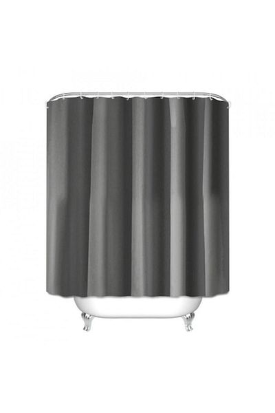 Blusmart Shower curtain/bathtub curtain 180x180cm 12 rings gray