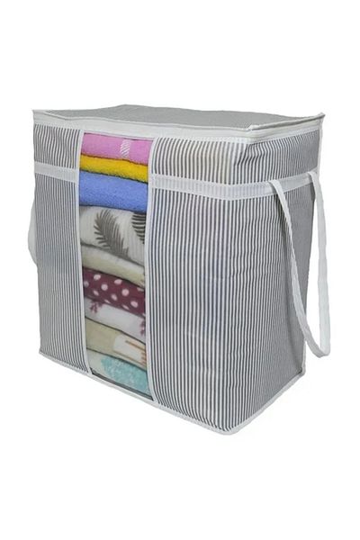 Tex Republic Alas Windowed Storage Bag Striped Multi-Purpose 50X45X30 cm
