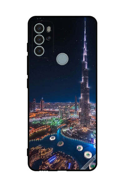 Covernex غطاء حماية لهاتف موتورولا موتو جي 60 إس - منظر ليلي لوسط المدينة