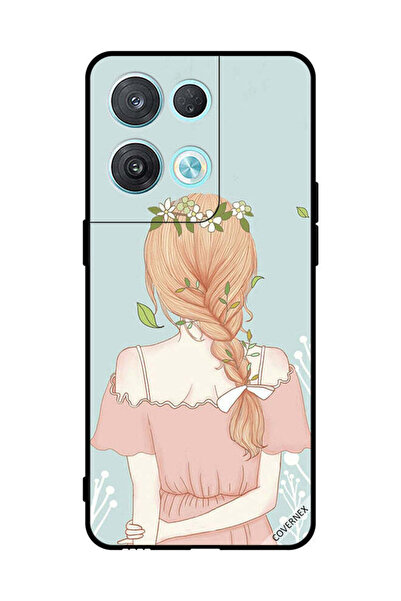 Covernex غطاء حماية لهاتف Oppo Reno8 Pro بفتاة واقفة تبدو لطيفة