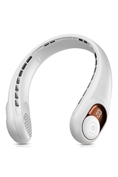 Optim Solution Ανεμιστήρας λαιμού, 3 ταχυτήτων, με ψηφιακή οθόνη, φορητός, ψύξη 360°, σχεδιασμός τύπου Ca