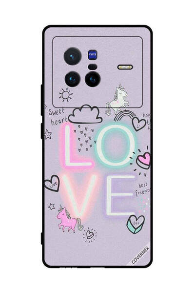 Covernex غطاء حماية لهاتف فيفو X80 سويت هارت لوف يونيكورن