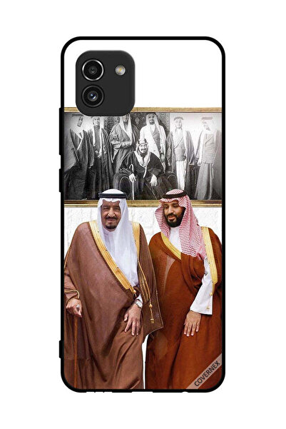 Covernex غطاء حماية لهاتف سامسونج جالاكسي A03 الملك سلمان ومحمد بن سلمان يتحد...