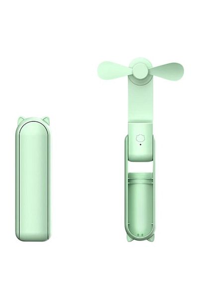 Optim Solution Mini Ventilator, 3 Trepte de Viteza, Portabil, de Mana, Power Bank, Design Pisica, Alimentare USB, V