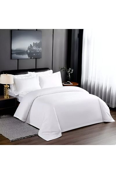 CONFTEX WHITE PERCALLE BED LINEN KING SIZE