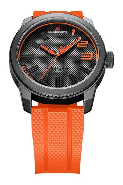 Naviforce Sport Waterproof Watches For Students Boys Men Silicone Band Watch With Second Hand