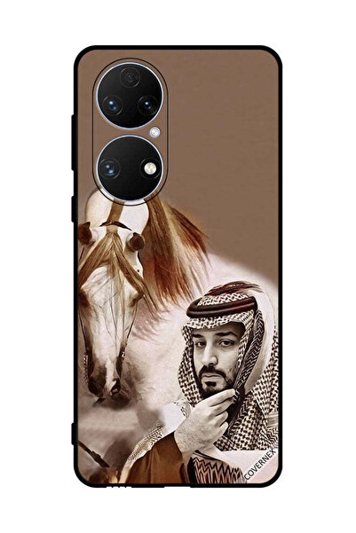 Covernex غطاء حماية لهاتف هواوي بي 50 إي محمد بن سلمان أمام حصان