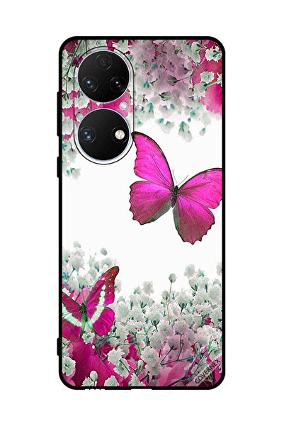 Covernex Protective Case Cover For Huawei P50e Butterfly And Flowers