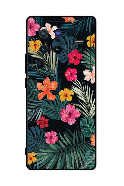 Covernex غطاء حماية لهاتف فيفو X80 برو متعدد الألوان زهور وريش