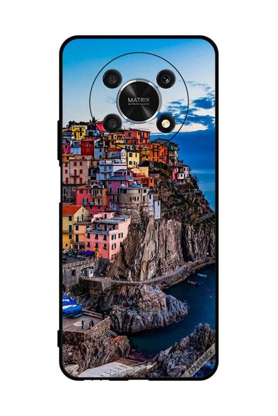 Covernex غطاء حماية لهاتف Honor X9 5G - منازل ملونة على البحر