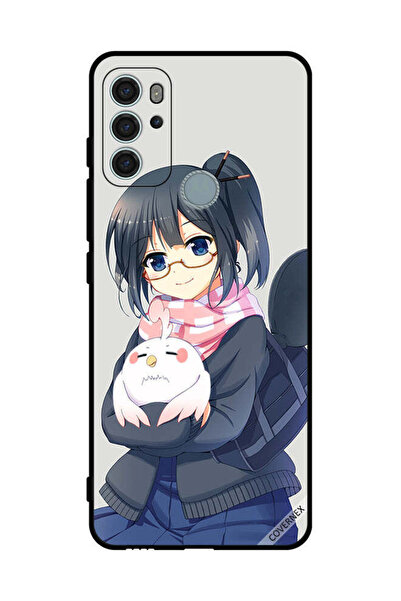 Covernex غطاء حماية لهاتف موتورولا موتو جي 60 إس - فتاة تحمل حيوانًا أليفًا