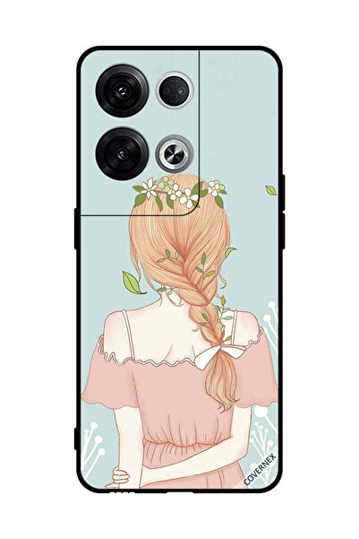 Covernex غطاء حماية لهاتف Oppo Reno8 Pro+ بفتاة واقفة بمظهر لطيف