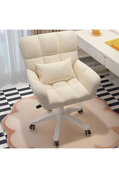 COOYA Office Desk Chair with Wheels, with 360° Swivel, backrest and seat, PU leather, for Office