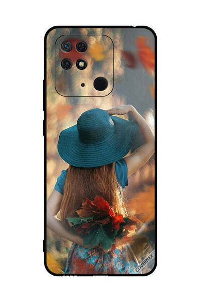 Covernex Protective Case Cover For Xiaomi Redmi 10C Hat Girl Hiding Love And ...