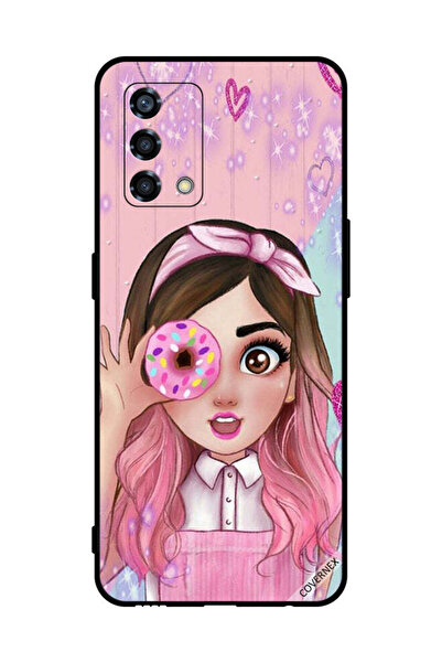 Covernex غطاء حماية لهاتف Oppo Reno6 Lite فتاة صغيرة لطيفة تحمل دونات
