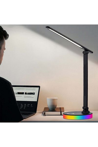 PROTONE Led Desk Lamp, Rgb Led Base, Eye Protection, Warm, Neutral and Cool Light