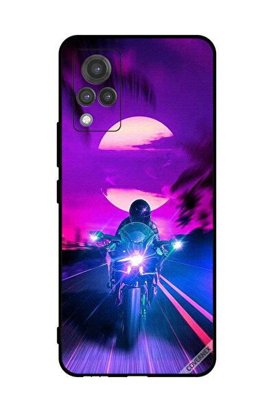 Covernex غطاء حماية لهاتف فيفو V21 راكب الدراجة النارية يترك القمر خلفه