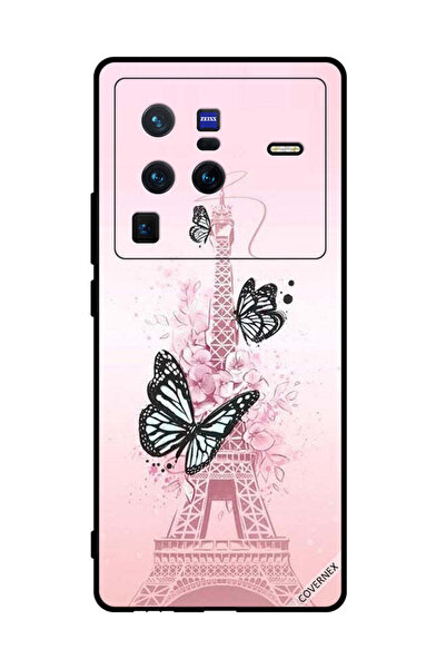 Covernex غطاء حماية لهاتف فيفو X80 برو - فراشات على برج إيفل