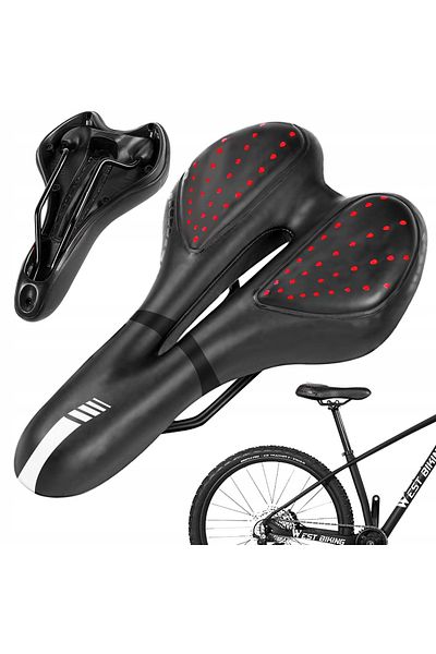 Renew Force Force Bicycle Saddle, -leather, Gel, Ergonomic Shape, Shock Resistant, 27cm X 16cm X 5cm