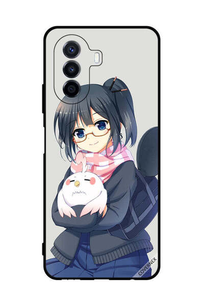 Covernex غطاء حماية لهاتف هواوي نوفا واي 70 فتاة تحمل حيوانًا أليفًا