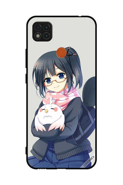 Covernex غطاء حماية لهاتف شاومي ريدمي 9 سي فتاة تحمل حيوانًا أليفًا