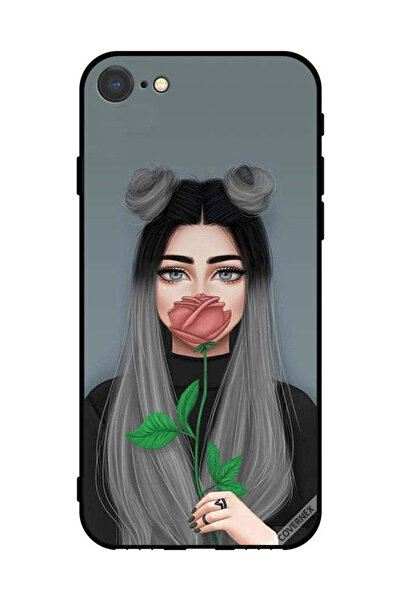 Covernex Protective Case Cover For Apple iPhone SE (2022) Cute Girl Hide Mout...