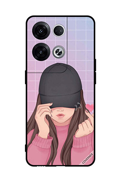 Covernex غطاء حماية لهاتف Oppo Reno8 Pro+ - فتاة ذات قبعة سناب لوف