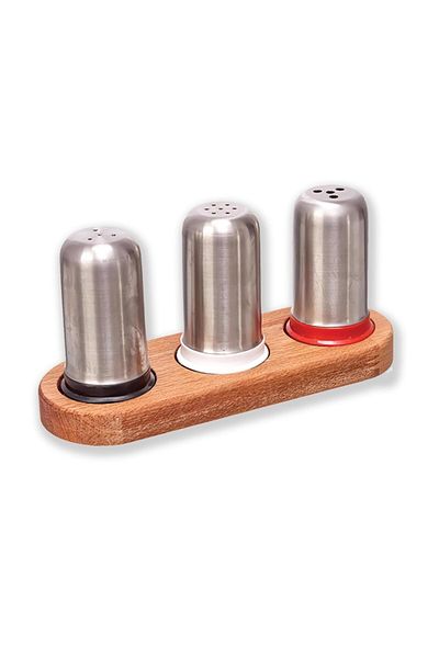 istoç Kbt-141 3-Piece Large Bamboo Gondola Spice Set