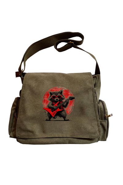 Toum Cute Rock Animal Printed Unisex Messenger Bag