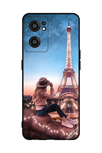 Covernex غطاء حماية لهاتف OnePlus Nord CE 2 5G بتصميم فتاة القبعة وبرج إيفل