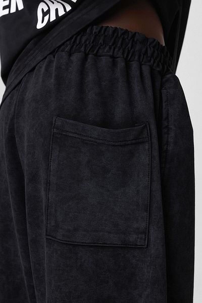 VAMOSCLO Washable Back Printed Oversize Tracksuit Set Black