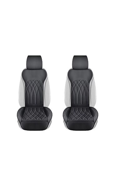 CED AUTO TRADE Set of 2 car seat covers with storage pocket and seat belt cushions, black