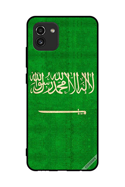 Covernex غطاء حماية لهاتف سامسونج جالاكسي A03 بعلم المملكة العربية السعودية ا...