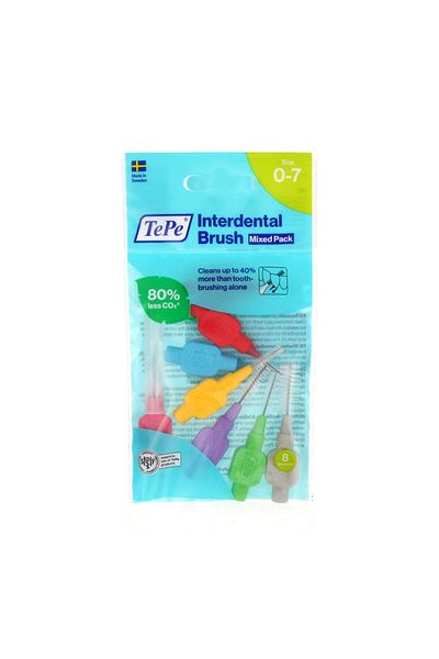 TePe Original Interdental Brushes, Mixed Pack, 8 Pieces