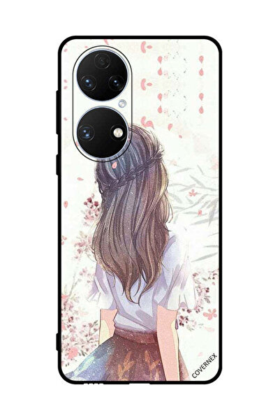 Covernex غطاء حماية لهاتف هواوي P50e فتاة لطيفة في تفكير عميق