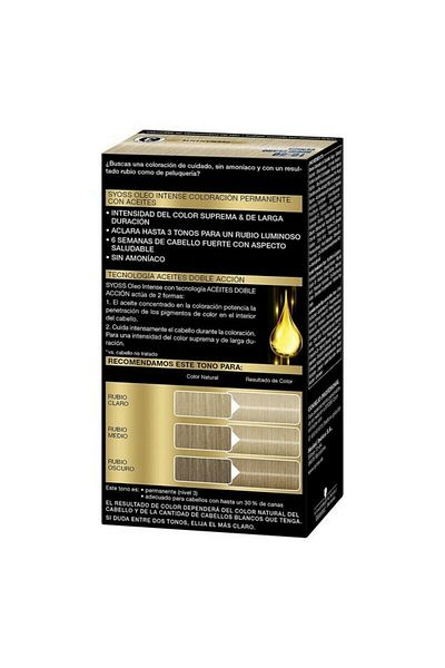 Syoss Permanent Hair Dye, Syoss Olio Intense, Ammonia-Free, 10.50 Light Ash Blonde