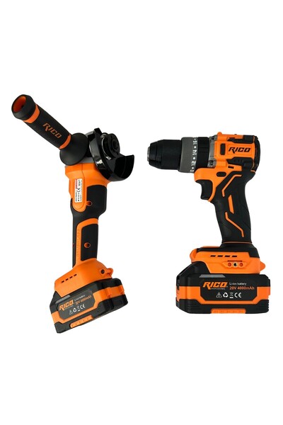 Genel Markalar 028-RE0040 Şarjlı Darbeli Matkap Ve Şarjlı Avuç içi Taşlama Se...