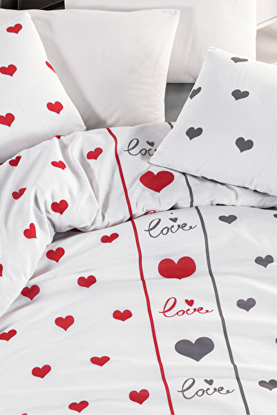 Güvenal More Love Double Duvet Cover Set with Elastic Sheet |   Pillow |   Dowry |   Duvet Cover |   Sleeping Set