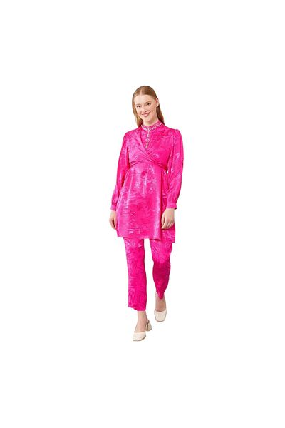 Levidor Embroidered Jacquard Fabric Pants Suit