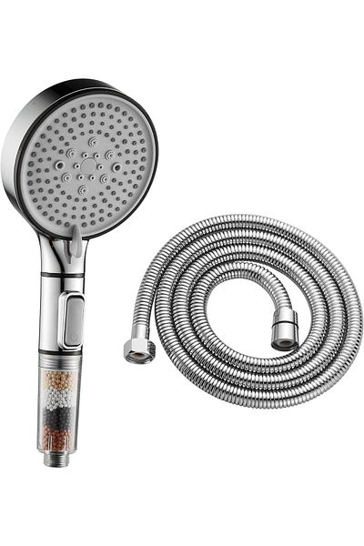 fulina Hand Held Shower Head,Remove Chlorine Hard Water Filter Shower Head with Hose,High Pressure