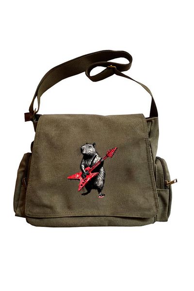 Toum Cute Rock Animal Printed Unisex Messenger Bag