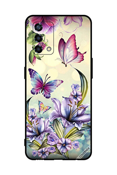 Covernex غطاء حماية لهاتف Oppo Reno6 Lite برسومات زهور وفراشات جميلة