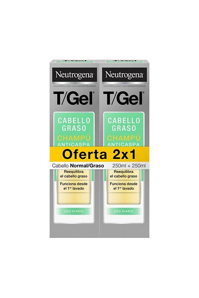 Neutrogena T/Gel Oily Scalp Anti-Dandruff Shampoo, 250 ml